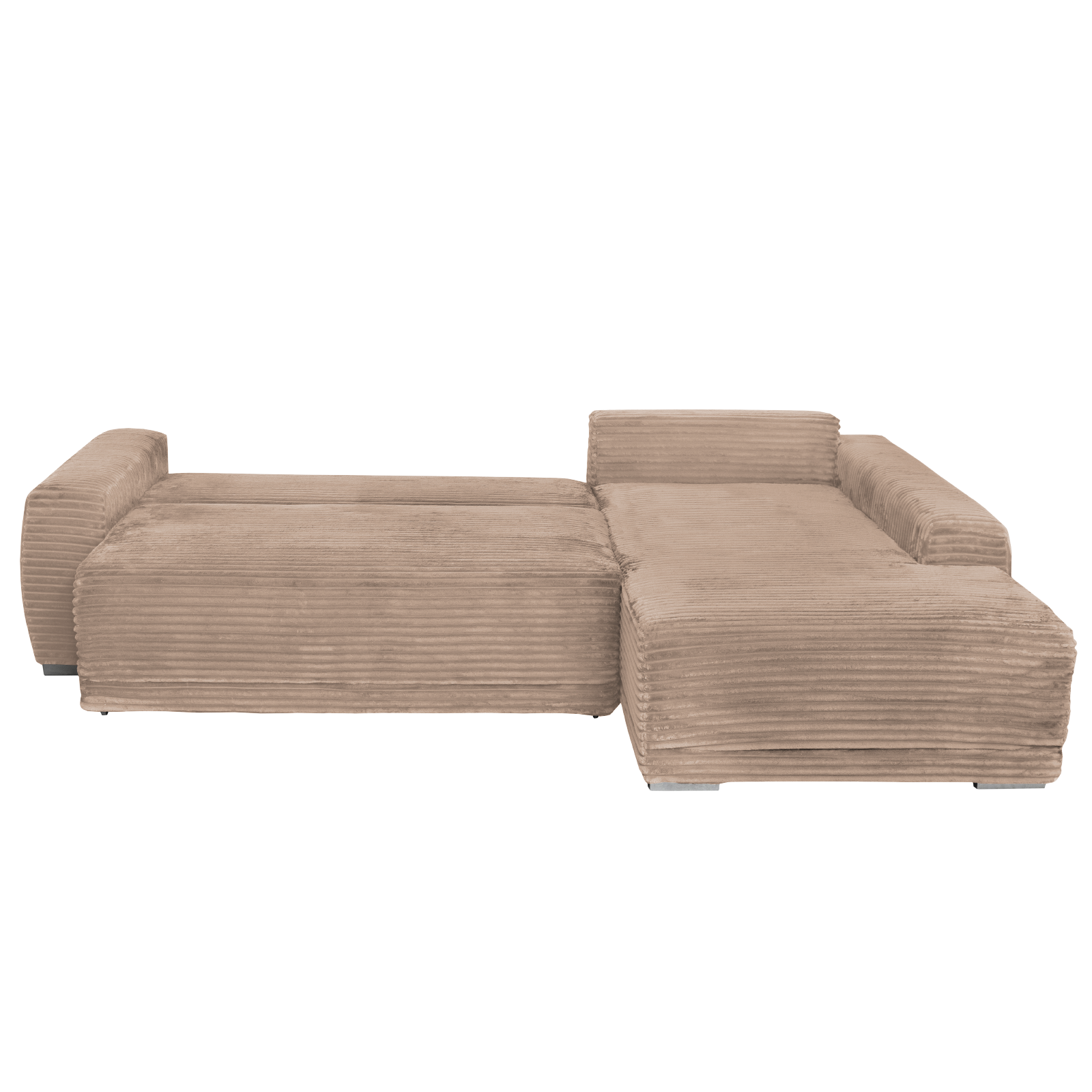 Coltare Moderne - Coltar MARIBO L TILIA extensibil, cu arcuri si lada depozitare, colt dreapta, maro, 280x204x92 cm