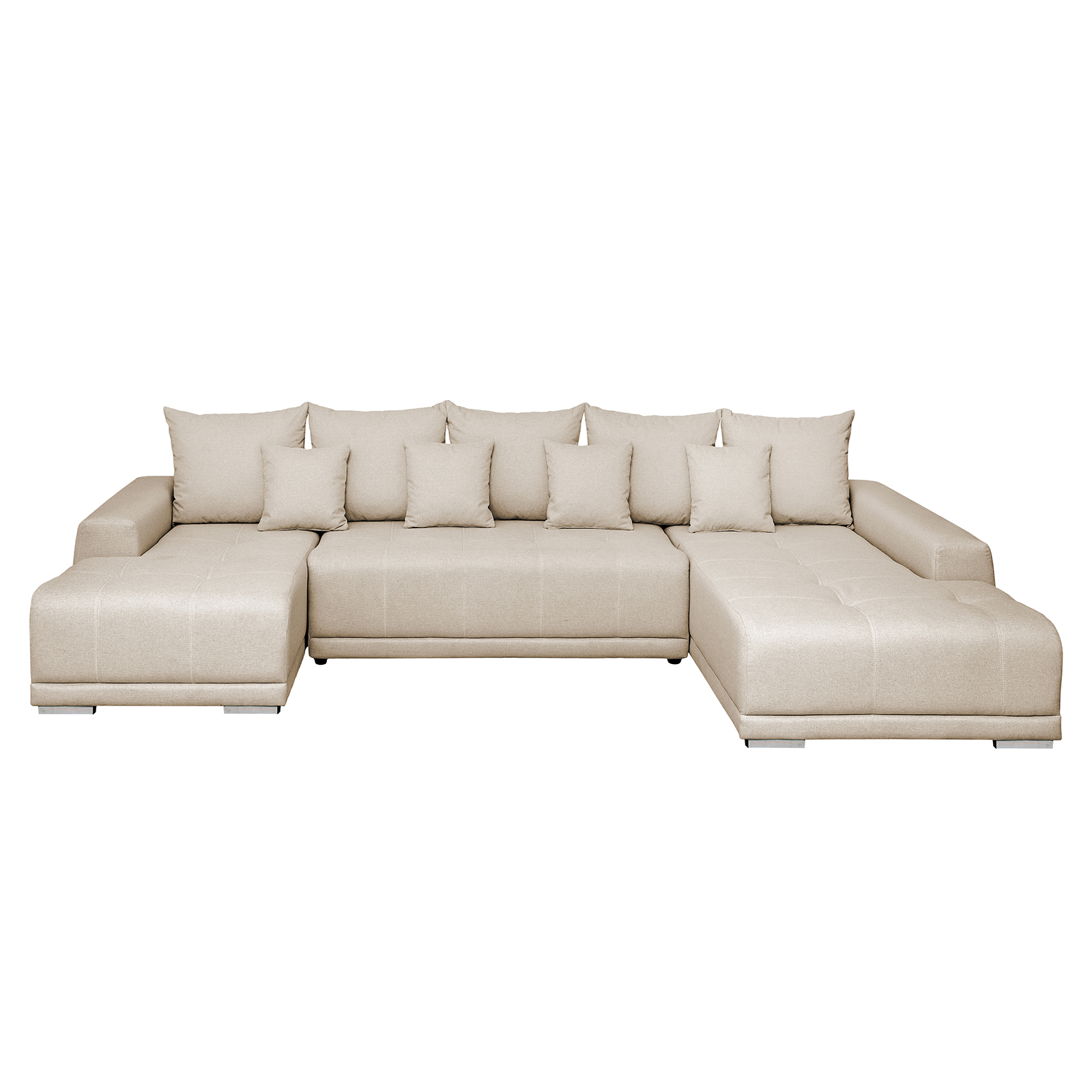 Produs în România - Coltar MARIBO U extensibil, cu arcuri si lada depozitare, colt dreapta, 350x203x90 cm - ExpoMob