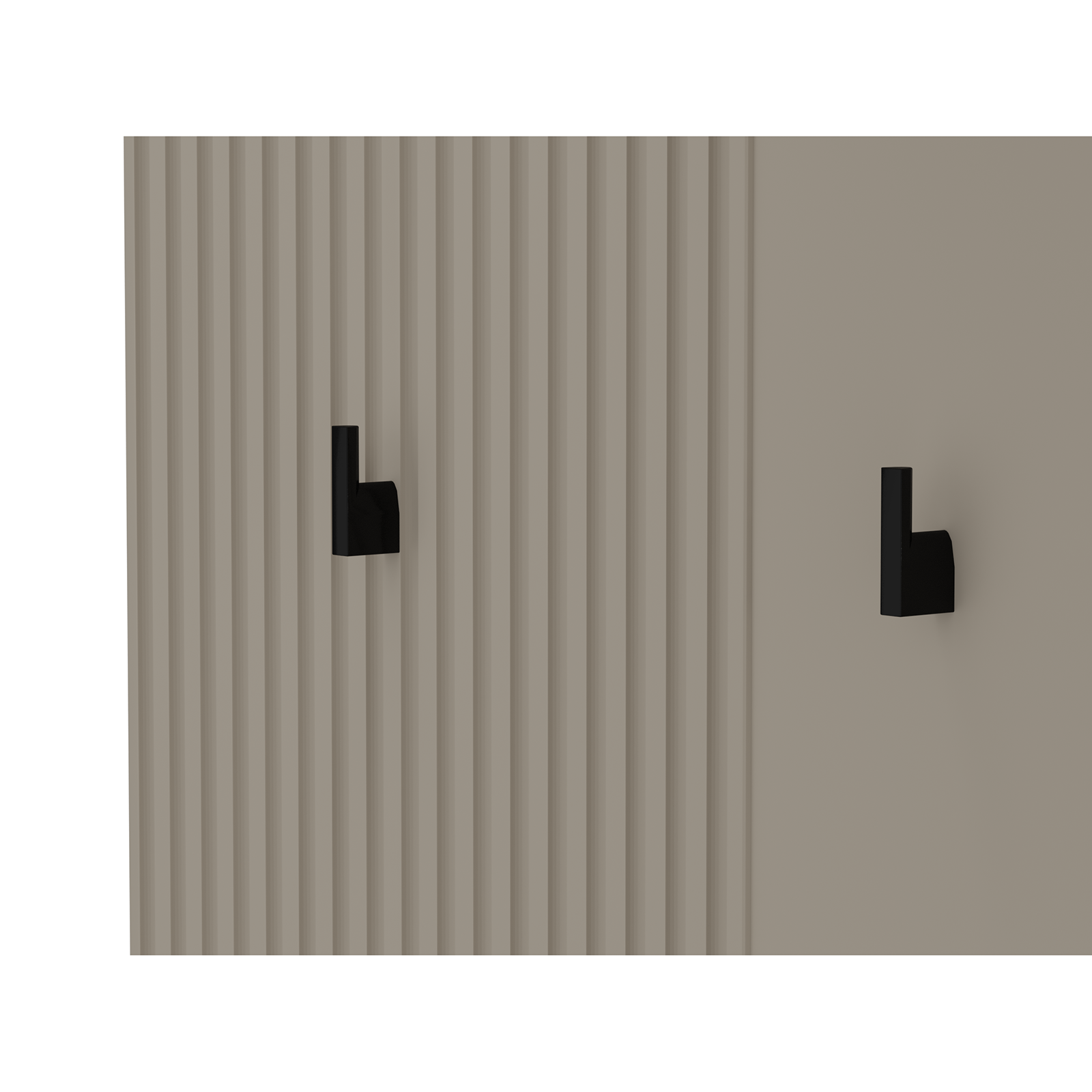 Holuri - Cuier DOMINICA, taupe + stejar silverjack, 85x26x133 cm