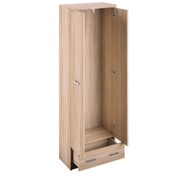 Dulapuri - Dulap TOP MIX, 2 usi, 1 sertar, oglinda, stejar sonoma, 60x33x183 cm