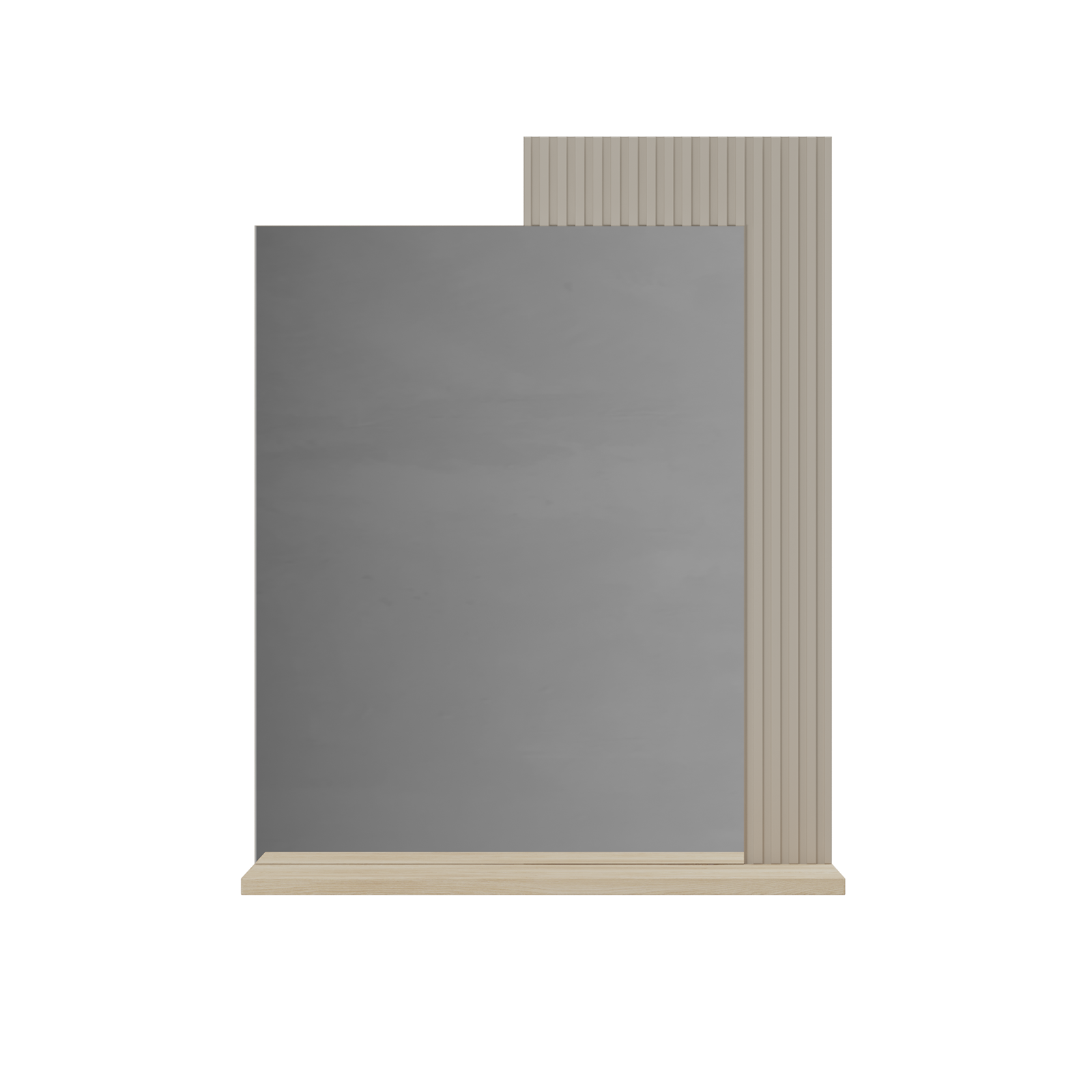 Decorațiuni - Oglinda DOMINICA, taupe + stejar silverjack, 65x26x83,5 cm