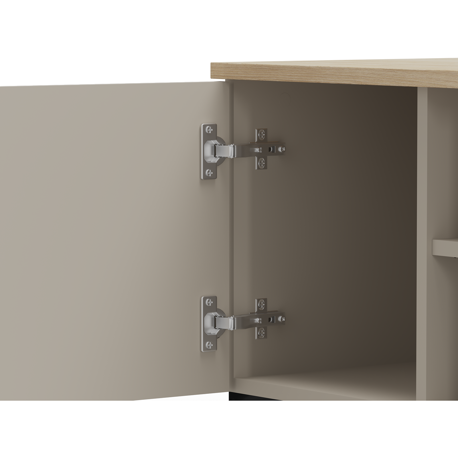 Holuri - Pantofar DOMINICA, 1 usa, taupe + stejar silverjack, 85x41x49 cm