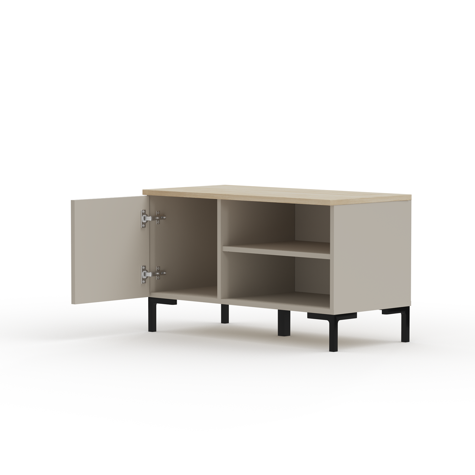 Holuri - Pantofar DOMINICA, 1 usa, taupe + stejar silverjack, 85x41x49 cm