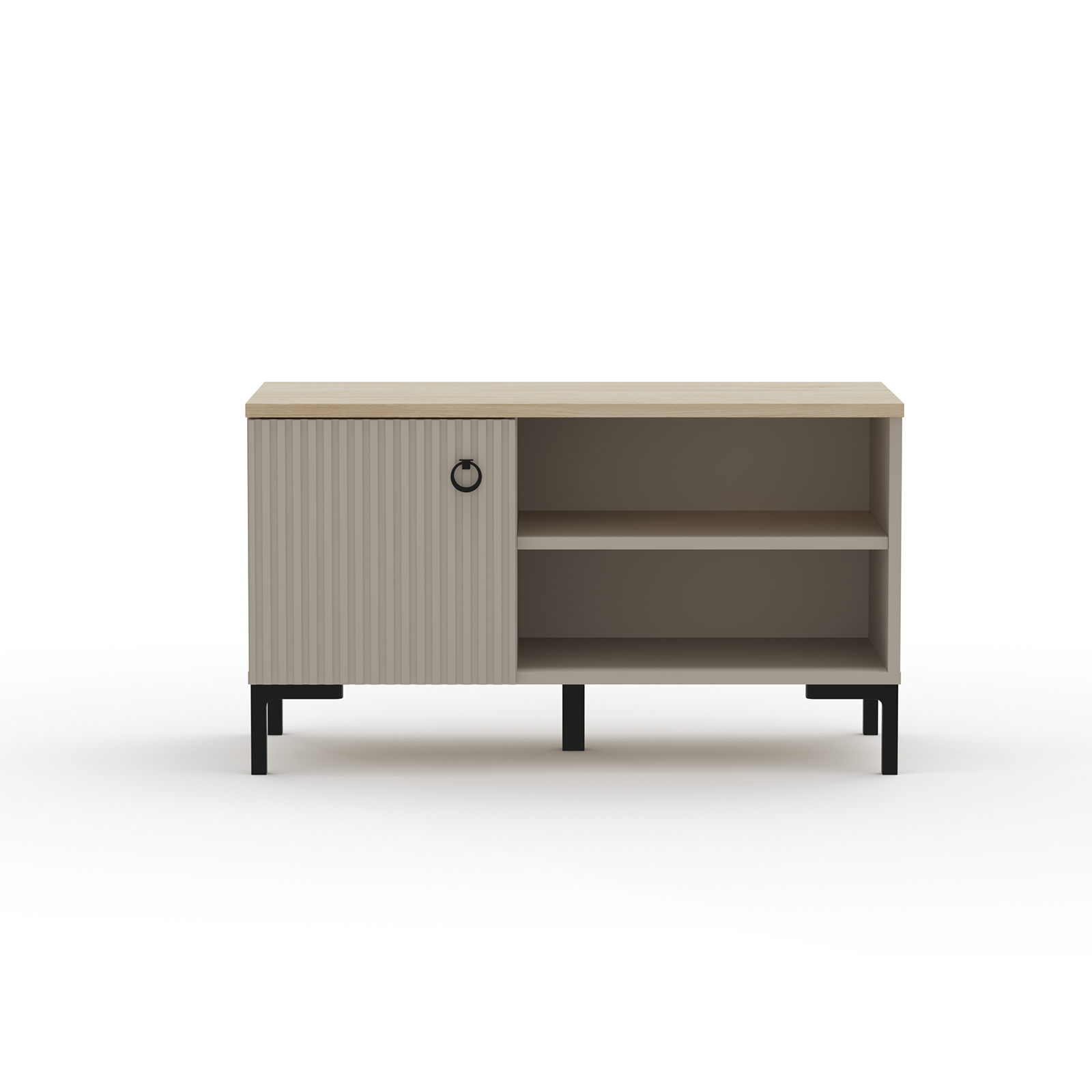 Holuri - Pantofar DOMINICA, 1 usa, taupe + stejar silverjack, 85x41x49 cm