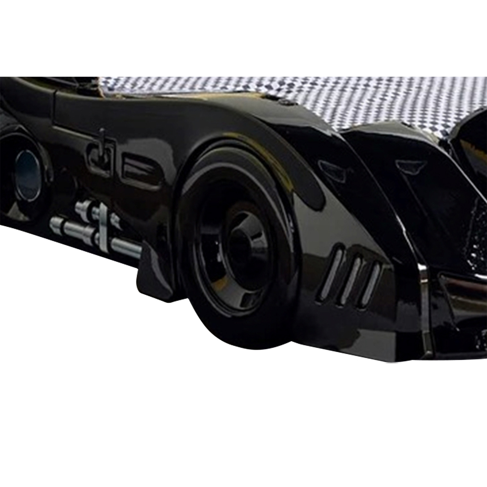 Paturi Copii Masini - Pat pentru copii masina BATMAN, cu leduri, sunet, telecomanda, negru, 90x190 cm + Noptiera SPORT, 45x57x34 cm