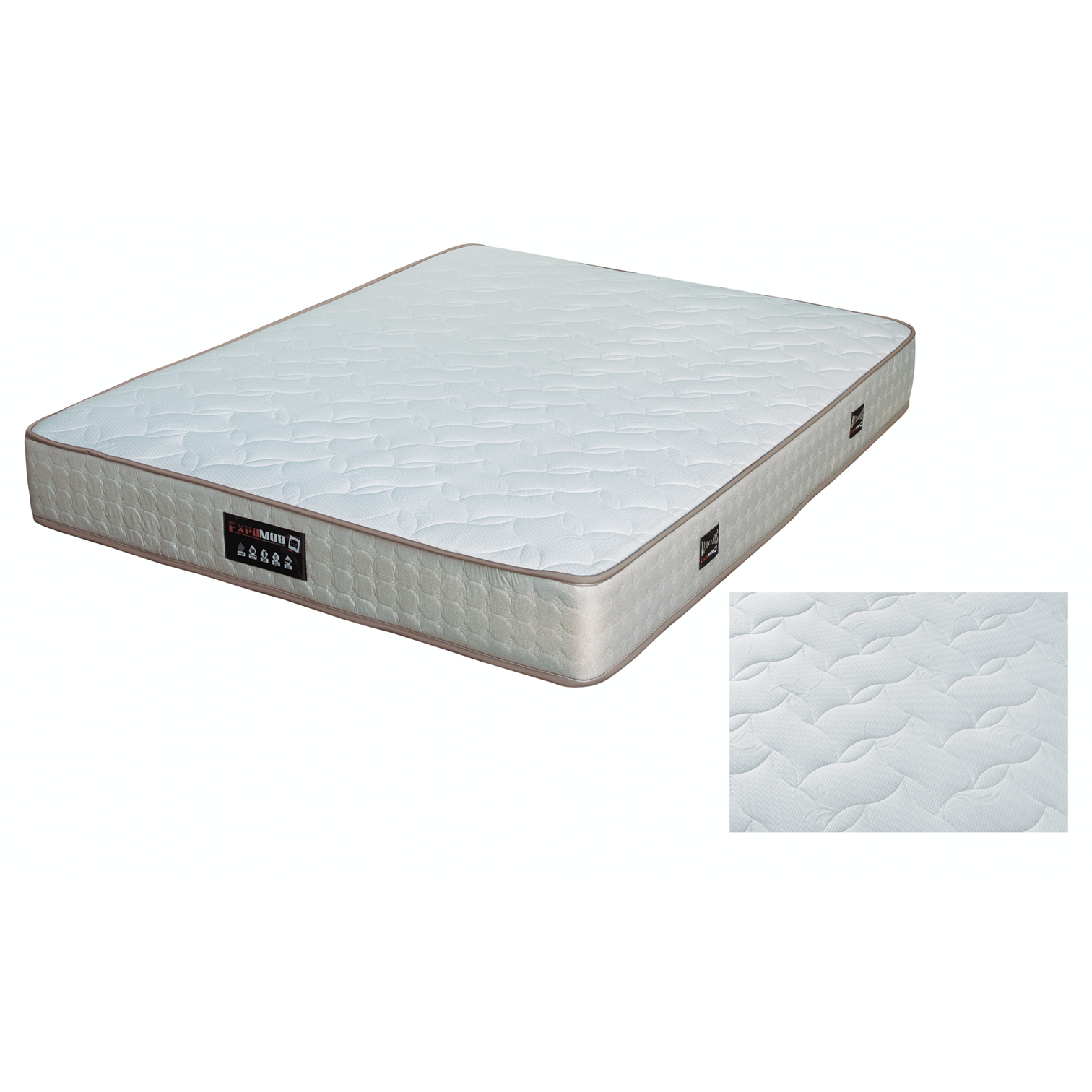 Saltele Superortopedice - Saltea NORA cu arcuri, 140x200 cm, H 22 cm, bej + alb