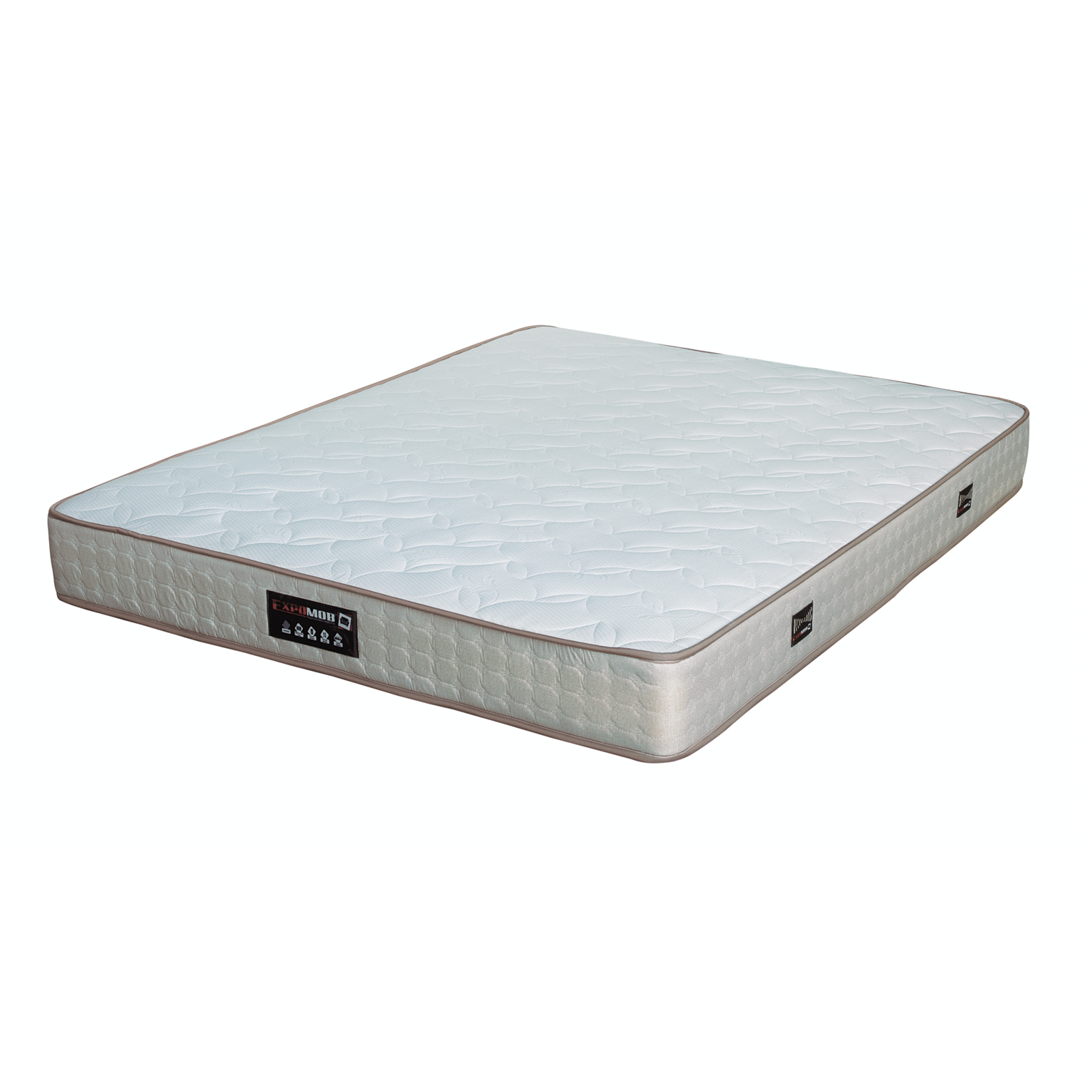 Saltele Superortopedice - Saltea NORA cu arcuri, 140x200 cm, H 22 cm, bej + alb