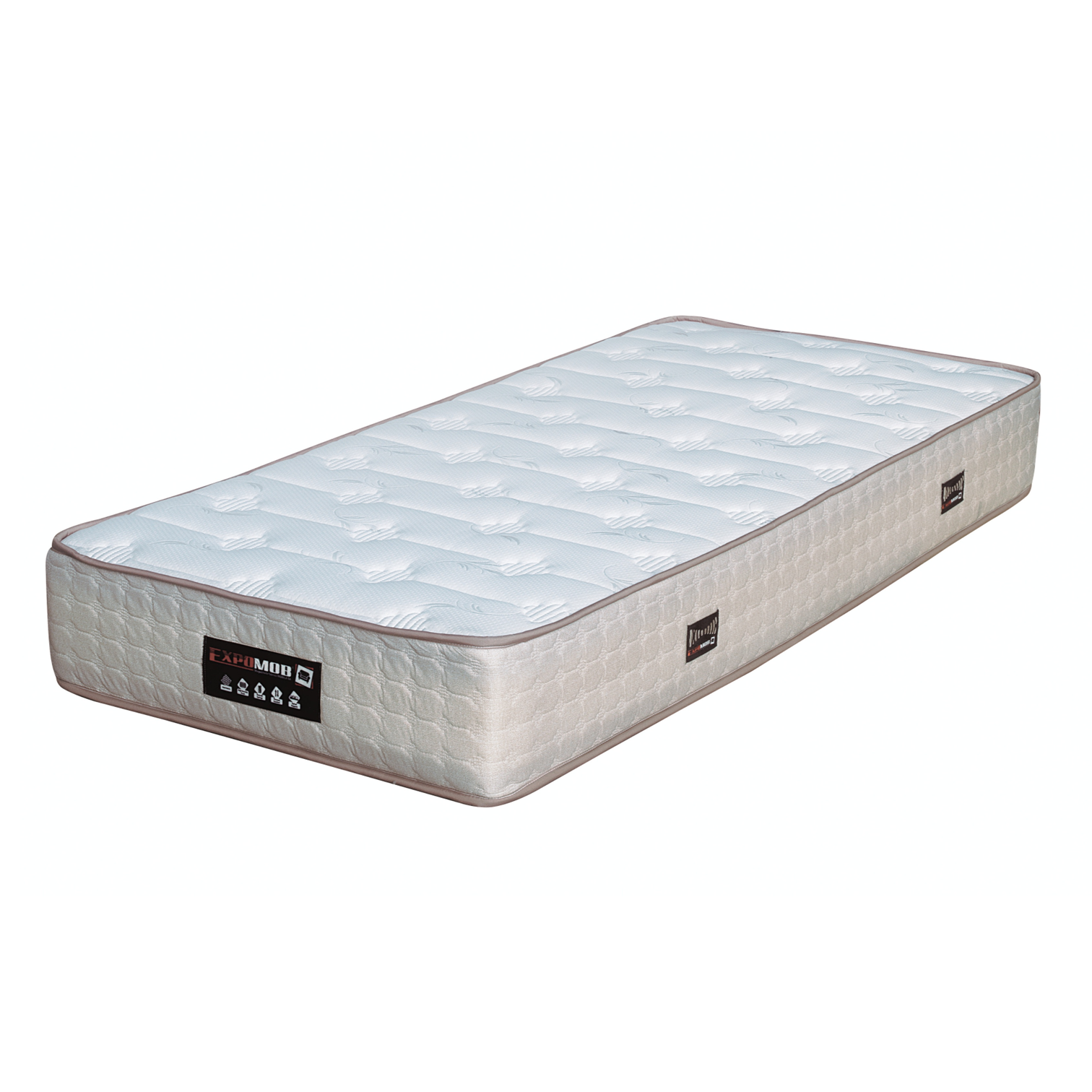 Saltele - Saltea RUBY cu arcuri, 120x200 cm, H 27 cm, bej + alb