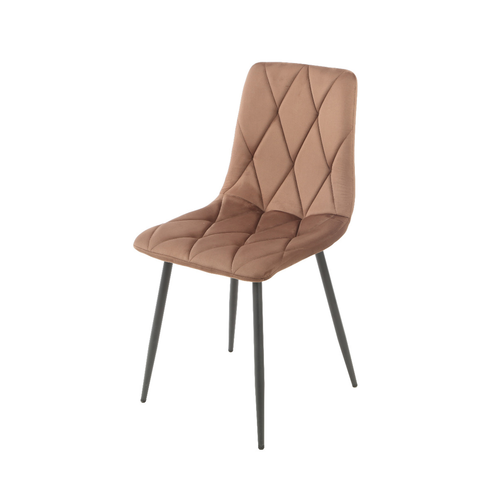 Scaune Bucatarie - Scaun living tapitat SAVIER, maro, 44x55x87.5 cm