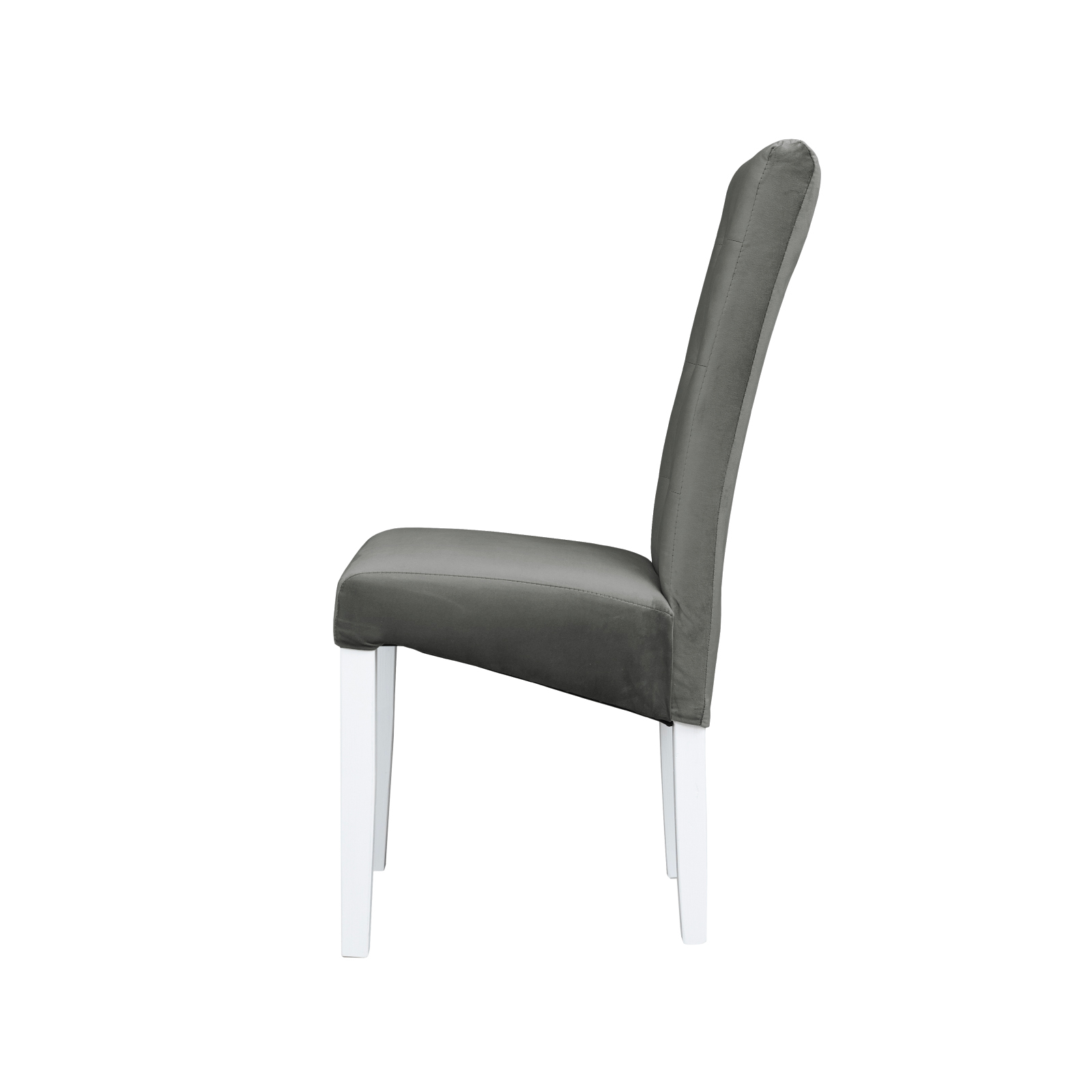 Promo - Scaun living TEO LUX, picioare lemn alb, stofa, 46x60x98 cm