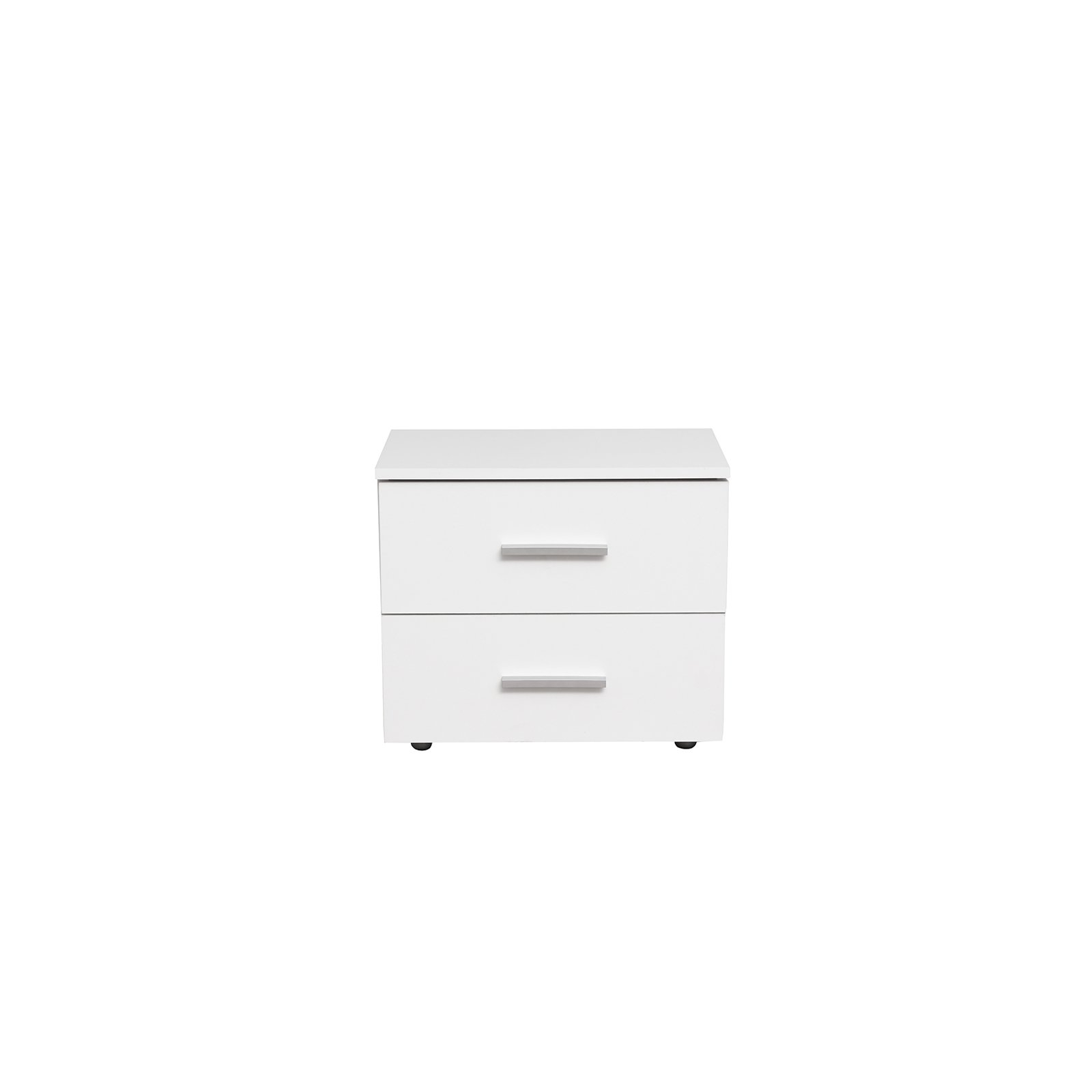 Noptiere - Set 2 Noptiere ALMA, 2 sertare, alb, 50x30x42 cm