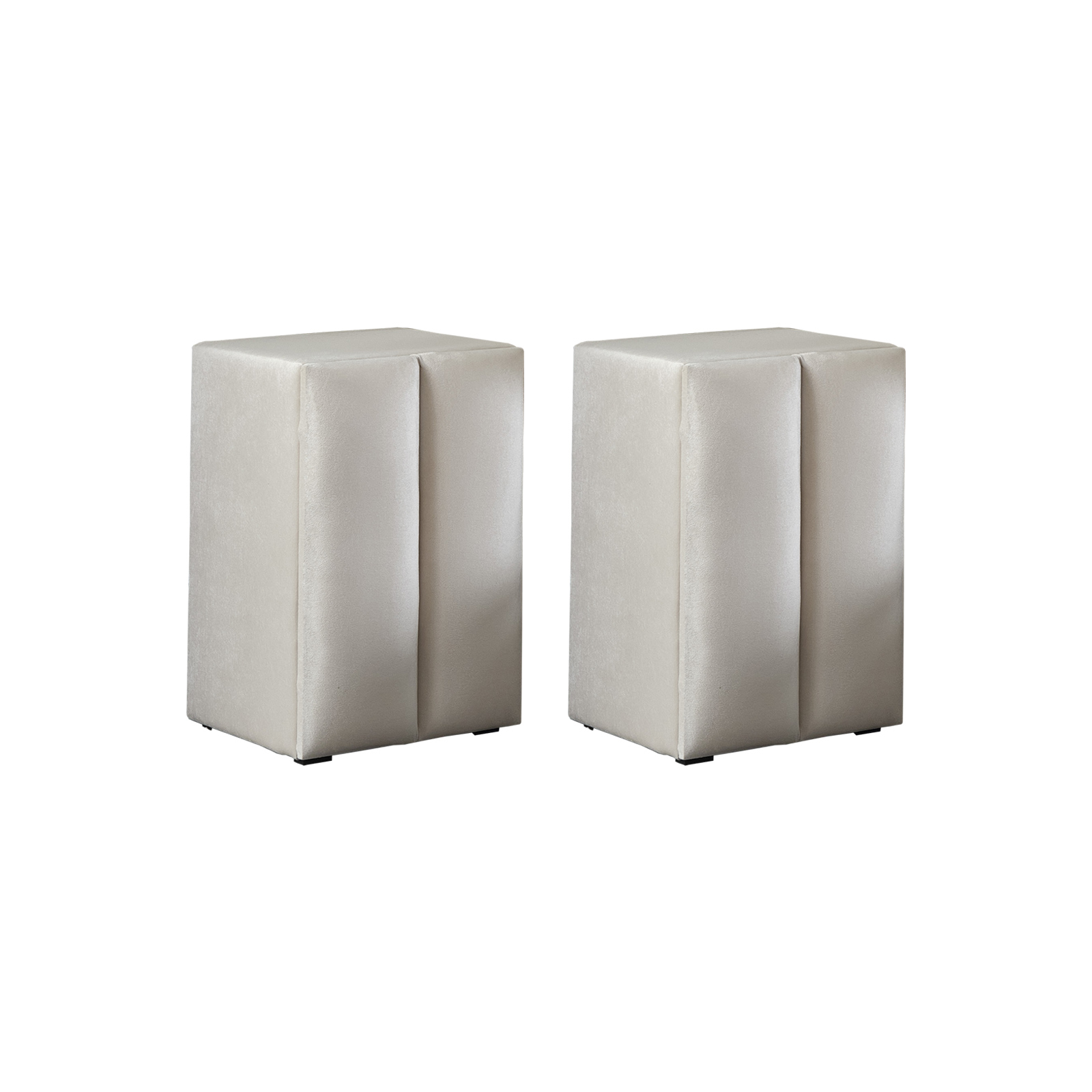 Noptiere - Set 2 Noptiere BLACKBERRY cu 1 usa, stofa bej