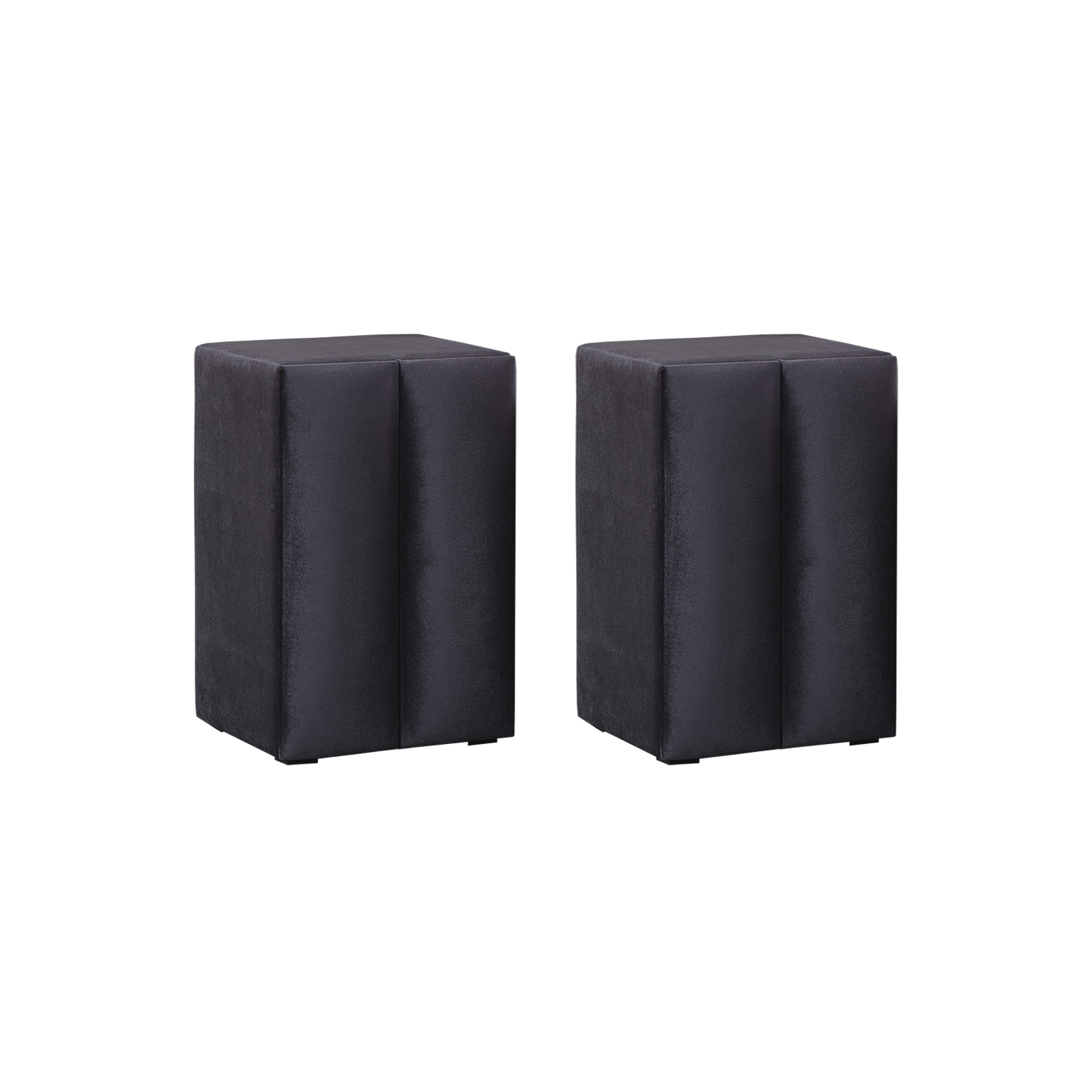 Noptiere - Set 2 Noptiere BLACKBERRY cu 1 usa, stofa negru