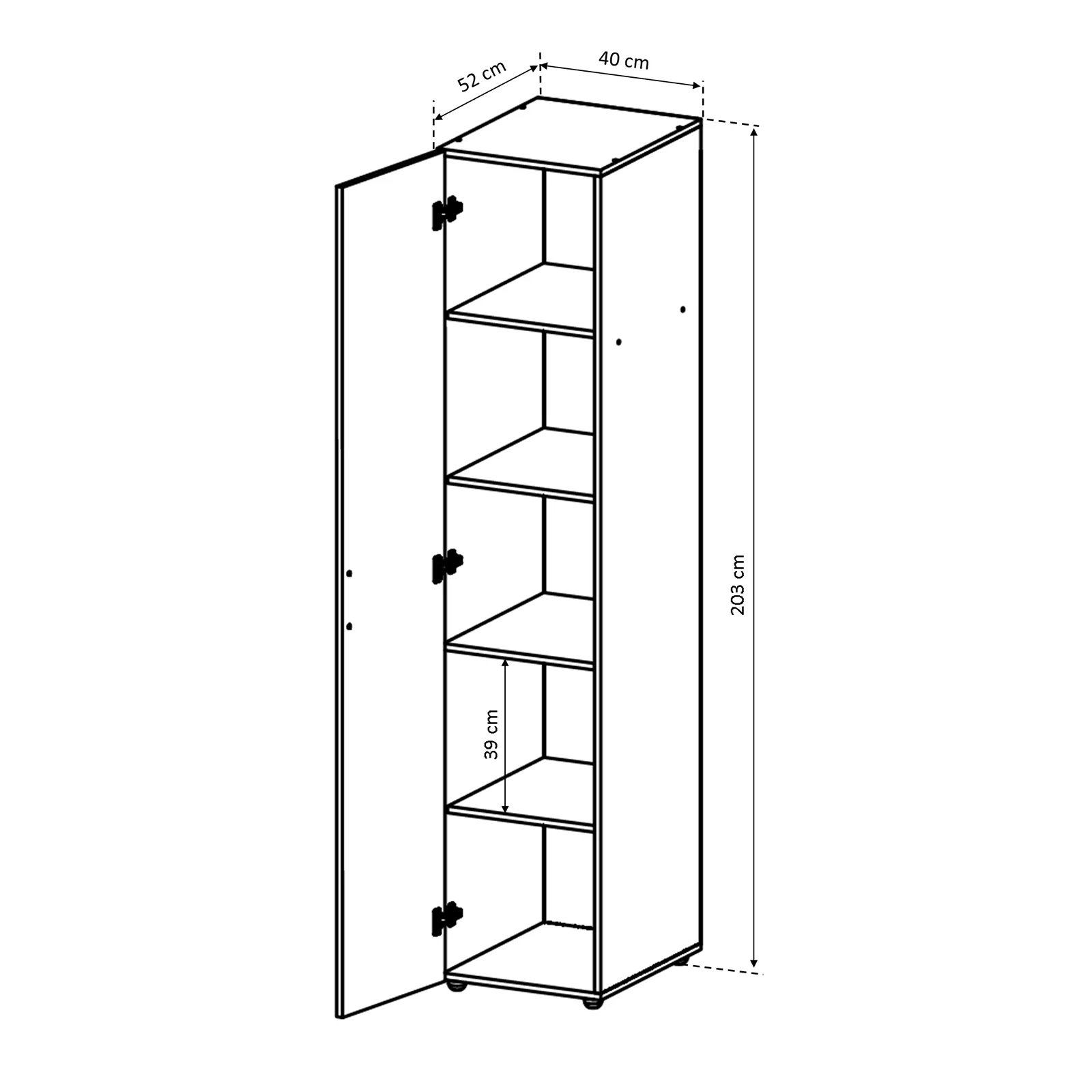 Camere de tineret - Set dormitor modular ALMA, 3 piese, pat de colt 120x200 cm, colt interschimbabil, dulap 2 usi, dulap 1 usa, sonoma deschis