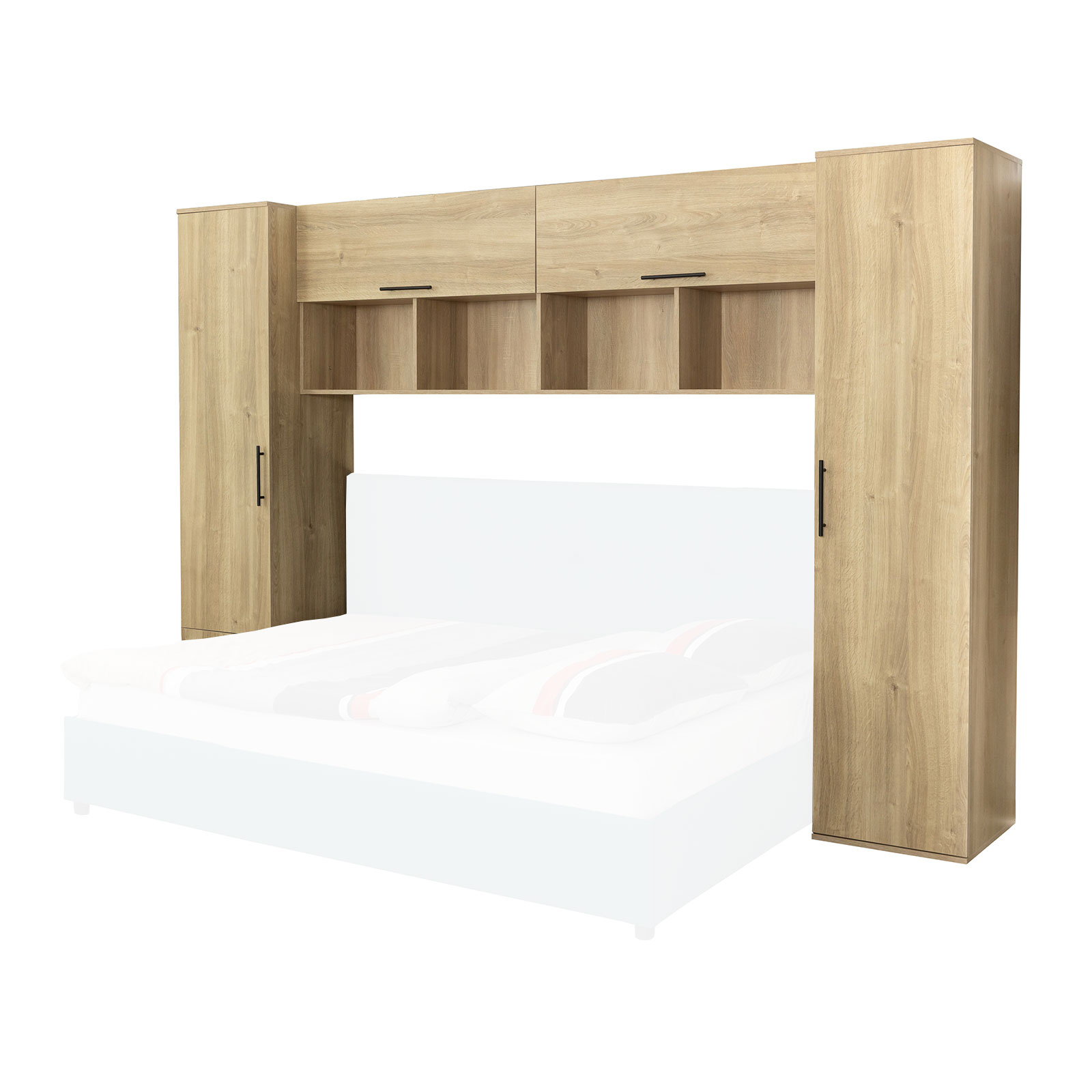 Camere de tineret - Set dormitor tineret YASMIN M2, 3 corpuri, 298x50x200 cm - ExpoMob