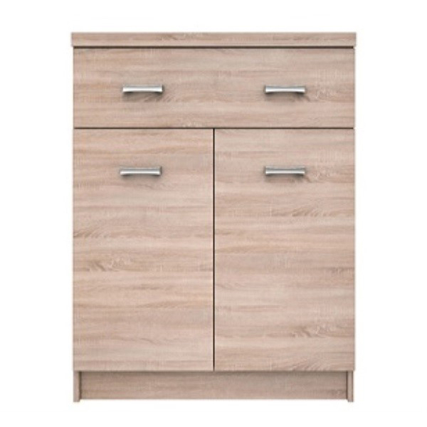 Colectia TOP MIX - Set hol TOP MIX, 4 piese,dulap 2 usi, comoda, pantofar, cuier, stejar sonoma, 200x33x183 cm