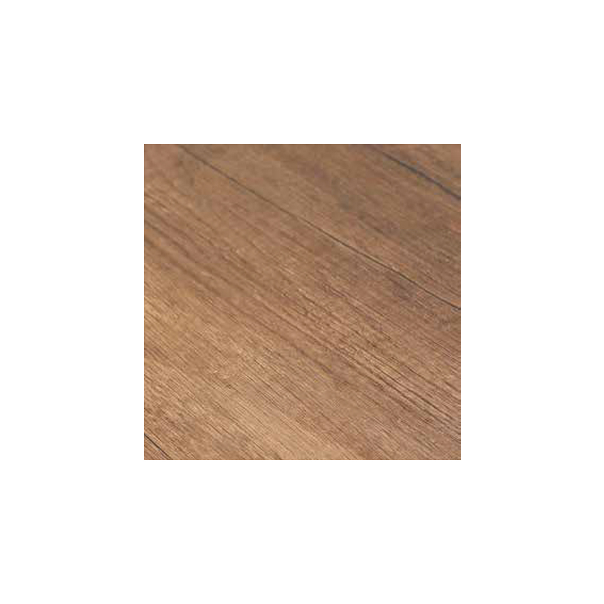 Mese Living - Set LION WOOD, masa extensibila cu 6 scaune, dreptunghiulara, maro + bej, 130/170x80x75 cm