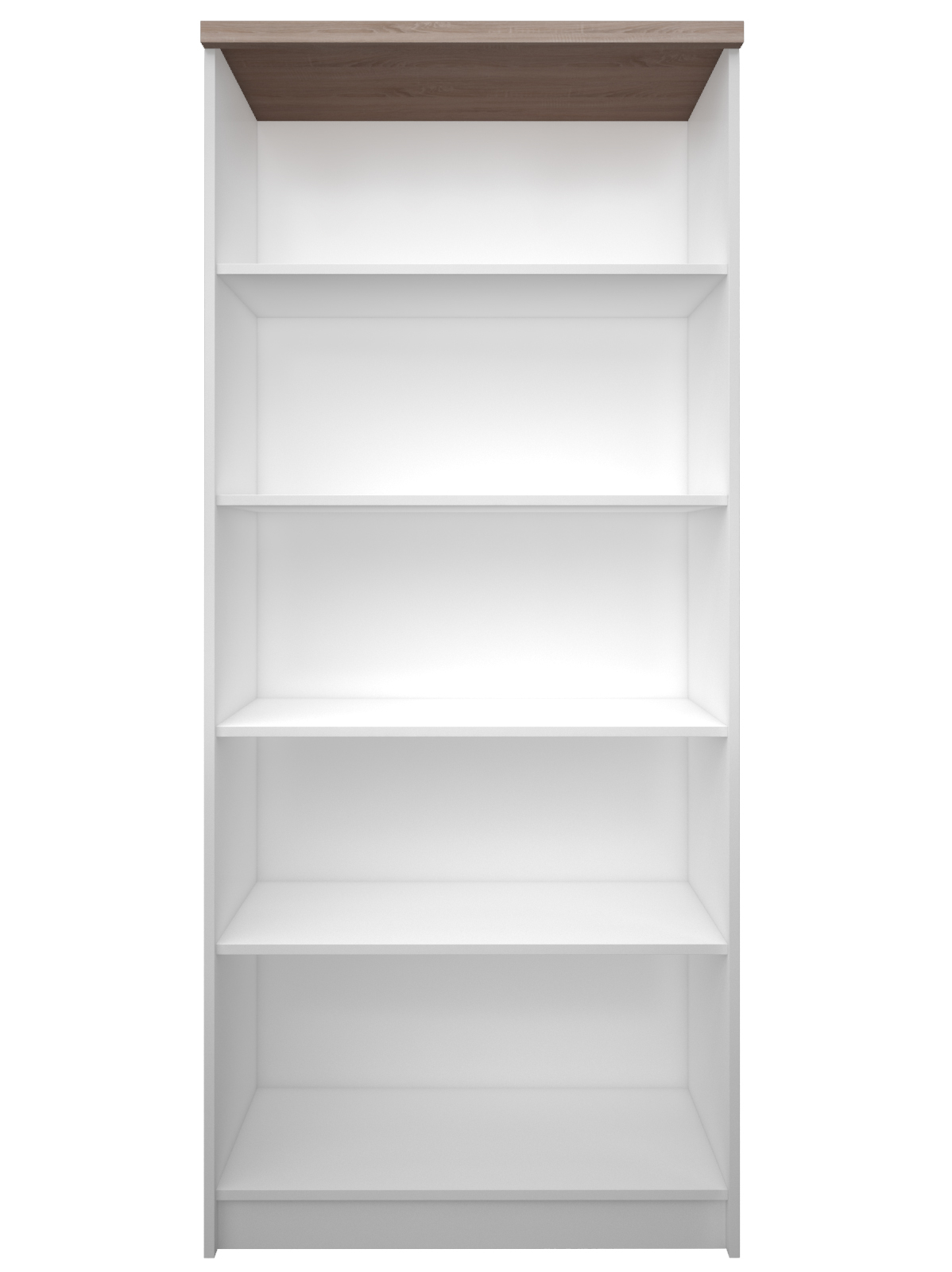 Livinguri - Set Living TOP MIX, 5 piese, 2 biblioteci, 2 comode, masuta de cafea, alb, 280x33x183 cm