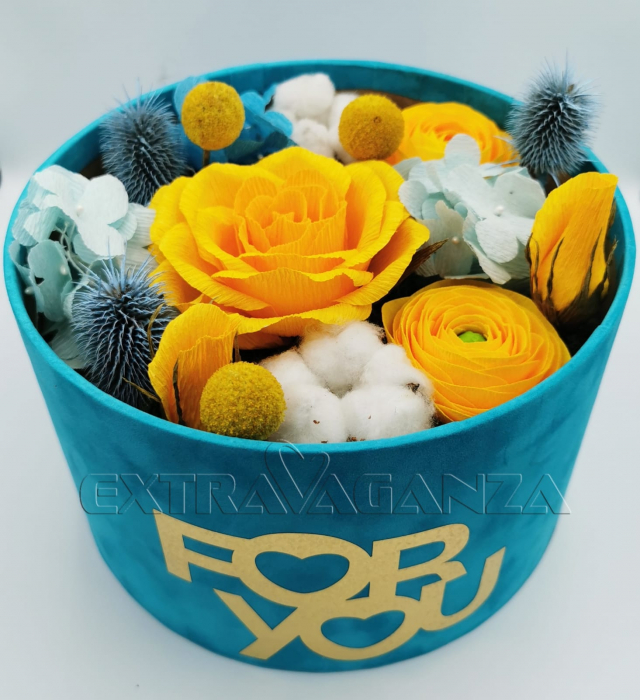 Cutie personalizata catifea Blue Caraibes [2]