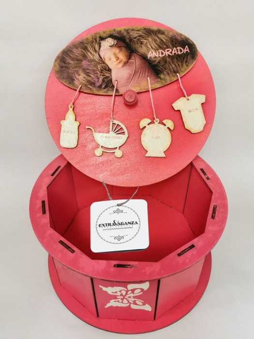 Cutie pt. trusou personalizata, cu placuta date [2]