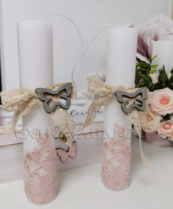 Lumânare botez butterfly vintage [4]