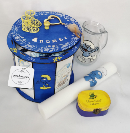 Accesorii botez - Trusou complet pt botez/ Strumf