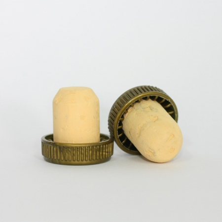 Dopuri si capace - Dop tip cognac din pluta cu cap plastic Auriu