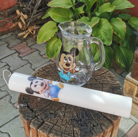 Accesorii botez - Set canta si lumanare Mickey