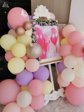 Decorațiuni aniversare cu baloane - Decor lista invitati