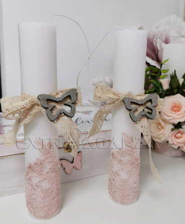 Lumânare botez butterfly vintage [3]