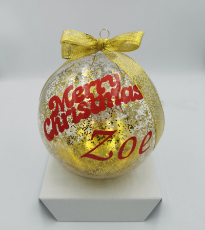 2021 Crăciun - Glob sticla personalizat 12 cm