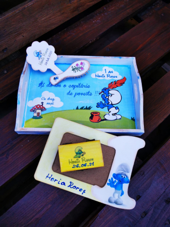 Obiecte personalizate pt. copilasi - Set taiere moț Strumf EXT-SM4