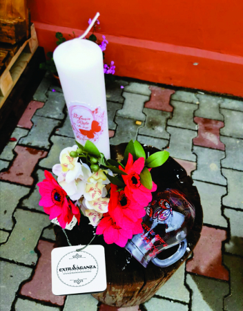 Set canta, paper flower candle Butterfly [1]