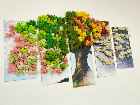 Tablou 4 anotimpuri personalizat cu licheni EXT-T1 [1]