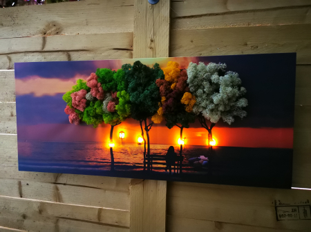 Tablou 4 anotimpuri personalizat cu licheni EXT-T16 [1]