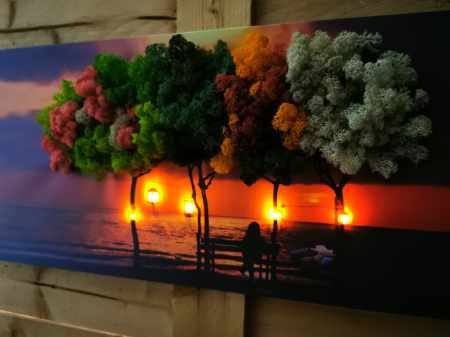 Tablou 4 anotimpuri personalizat cu licheni EXT-T16 [3]