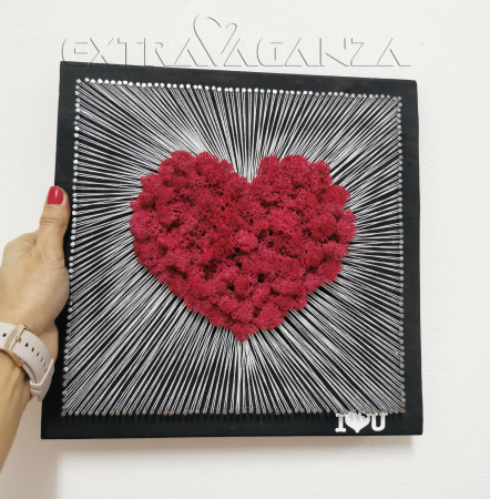 8 Martie - Tablou licheni Heart