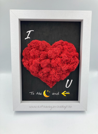 Tablou licheni Led Heart [3]