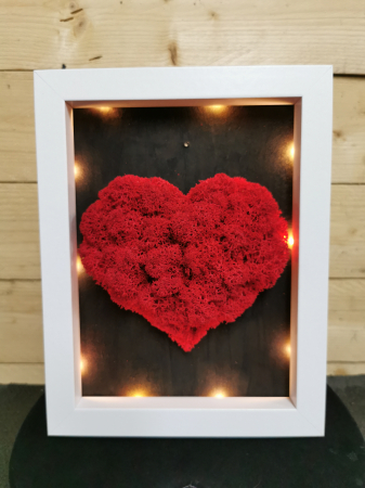 8 Martie - Tablou licheni Led Heart