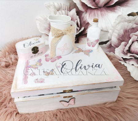 Accesorii botez - Trusou botez Butterfly Olivia