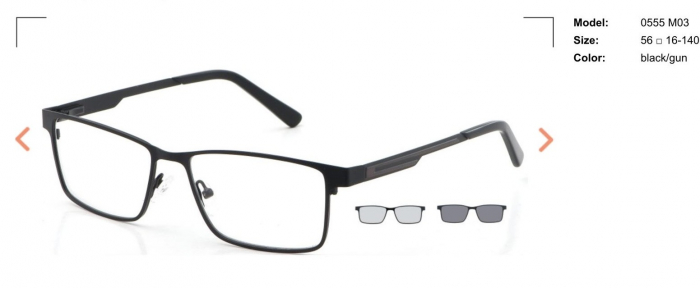 Rame Ochelari vedere Mondo 0555 c3 cu 2 Clip Ons Polarizate [1]