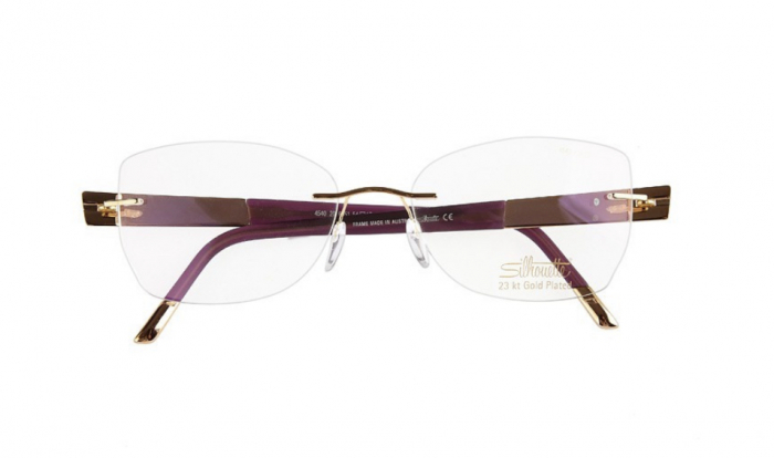Rame Ochelari vedere Silhouette 4540 20 6051 Placat cu Aur 23k Cristale [3]