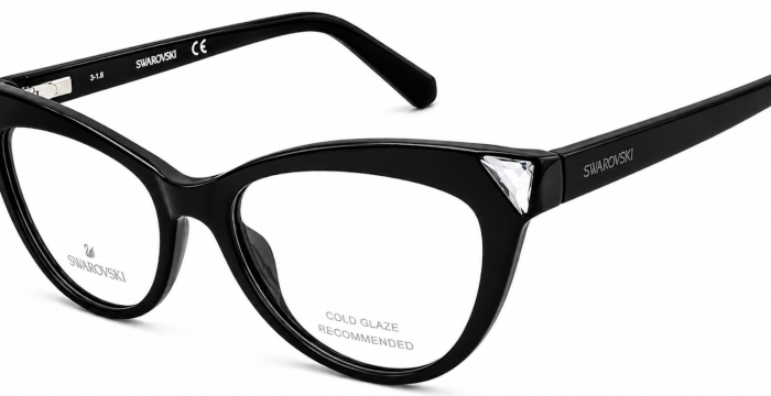Swarovski SK5276 001 Ochelari de Vedere Femei Cat Eye Negri 54-16-140 [2]