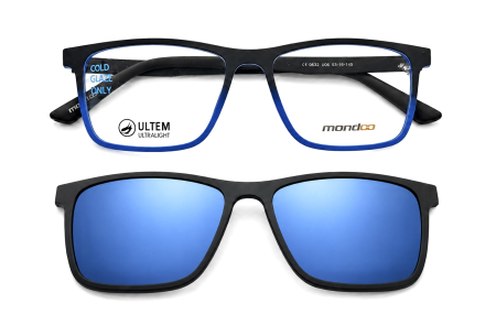 Rame de Copii - Rame Mondoo 0632 U05  Kids cu clipOn Mirror blue polarizat Rame Ochelari de Vedere