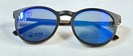 Rame Ochelari de Vedere Point 6070 U07 cu ClipOn Polarizat si Oglinda Blue [1]