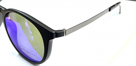 Rame Ochelari de Vedere Point 6070 U07 cu ClipOn Polarizat si Oglinda Blue [2]