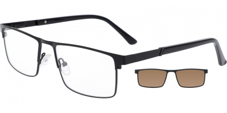 Rame XXL (56-62) - Rame Ochelari de Vedere Point 6074 M03 58-18-145 cu Clip-On Polarizat
