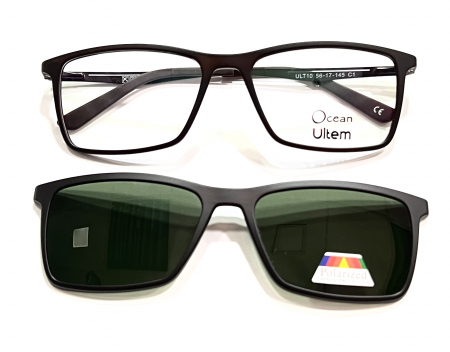 ClipOn Barbati - Rame Ochelari Ocean Ultem ULT10 C1 cu 4 ClipOn Polarizate