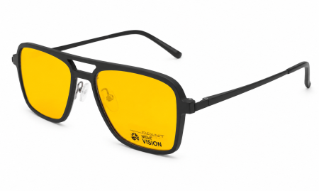 Rame Point 6156 91 cu clipOn polarizat și clipOn Night vision  Rame Ochelari de Vedere din titan [1]