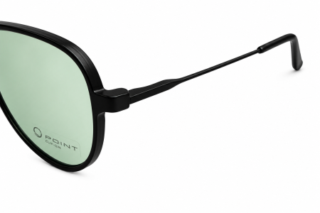 Rame Point 6164 C4 cu ClipOn polarizat și Oglinda verde/blue Rame Ochelari Aviator de Vedere [1]